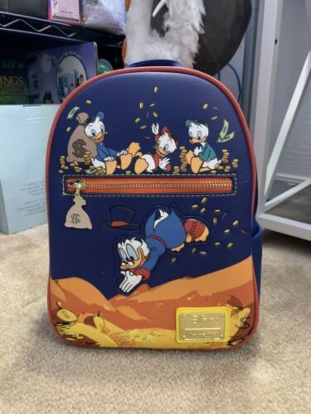 Loungefly Disney DuckTales Gold Coins Scrooge McDuck Mini Backpack NWT